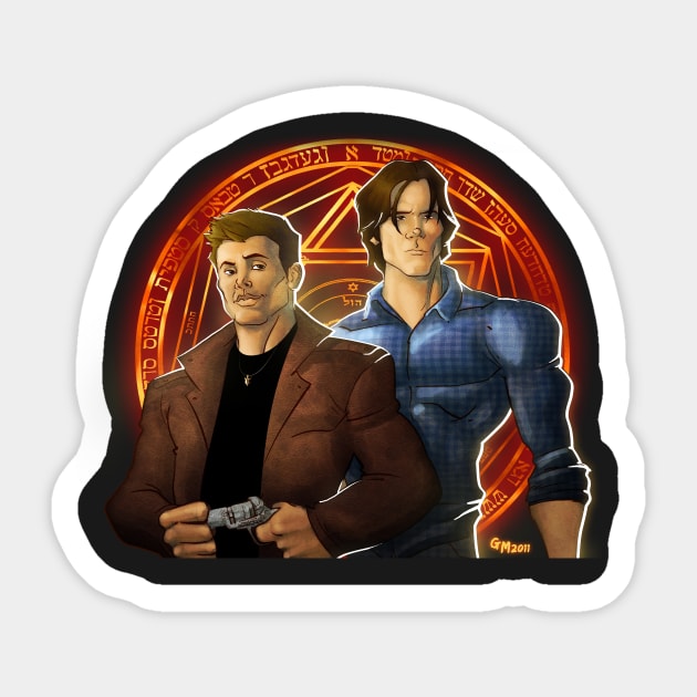 The Brothers Sticker by gavinmichelliart